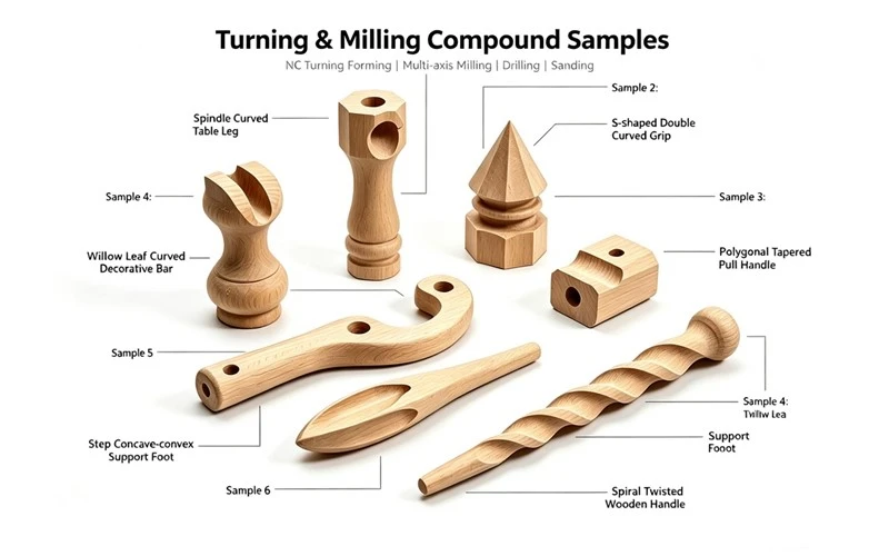 Other special-shaped rotary solid wood workpieces Other special-shaped rotary solid wood workpieces